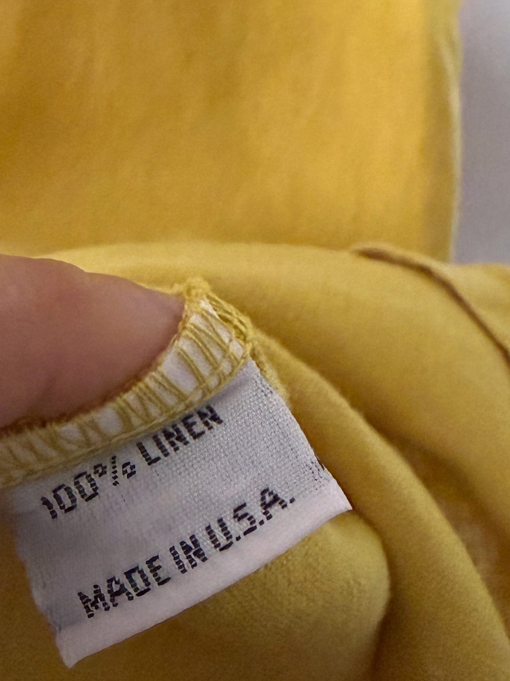 BRYN Walker 100% Linen Sleeveless Cowl Neck Tunic - Mustard Yellow - Medium - Picture 6 of 12